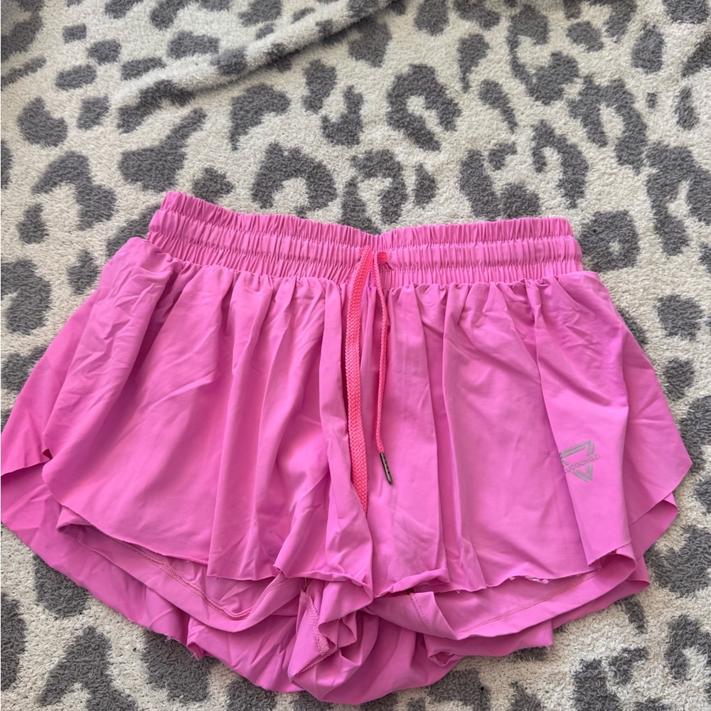 Pink athletic shorts